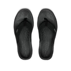 Mens Kona Leather Flip-Flop BlackSteel Grey