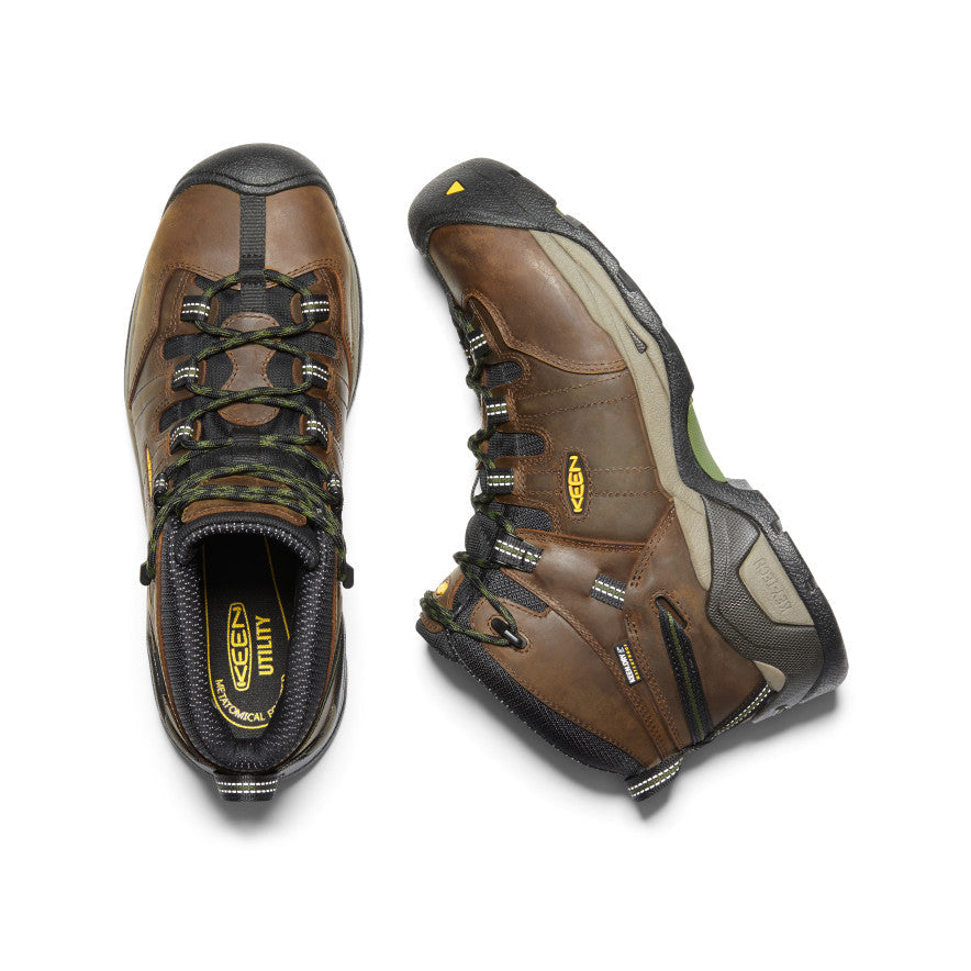 Mens Detroit XT Waterproof Boot Steel Toe Cascade BrownBronze Green