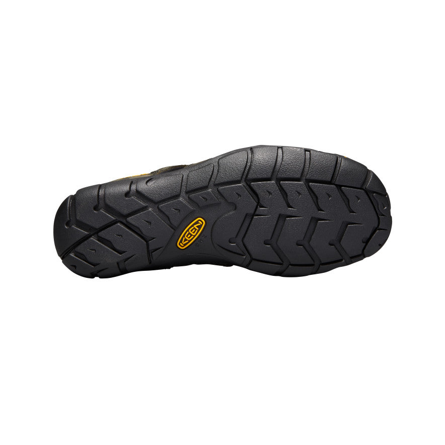 Mens Clearwater CNX Leather Sandal MagnetBlack