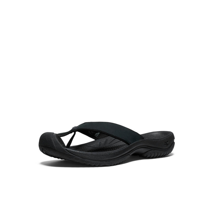 Mens Waimea Leather Flip-Flop BlackBlack