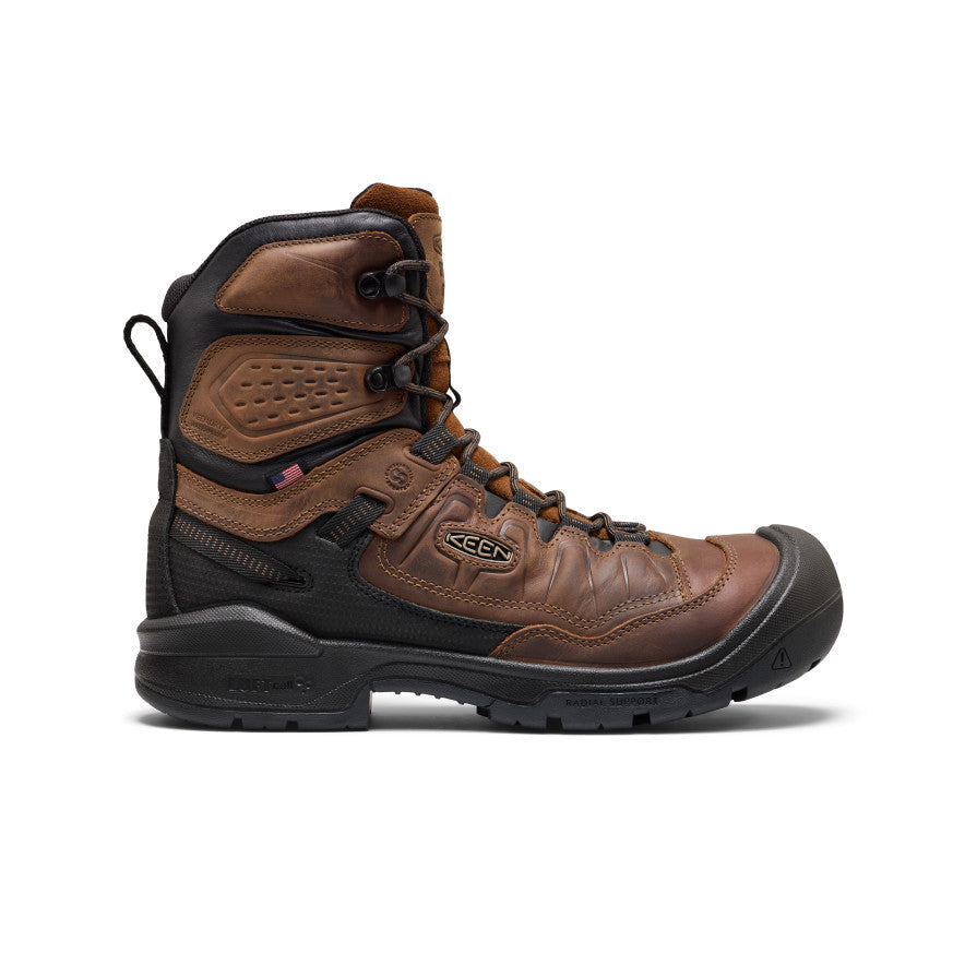 Mens Targhee IV 8 Insulated Waterproof Work Boot Carbon Toe BisonBlack