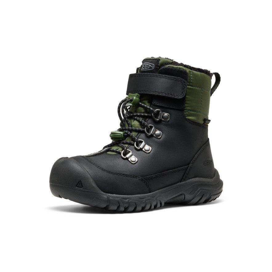 Little Kids Kanibou Waterproof Winter Boot BlackBronze Green