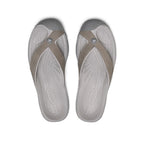 Mens Waimea Leather Flip-Flop MonochromeSteel Grey
