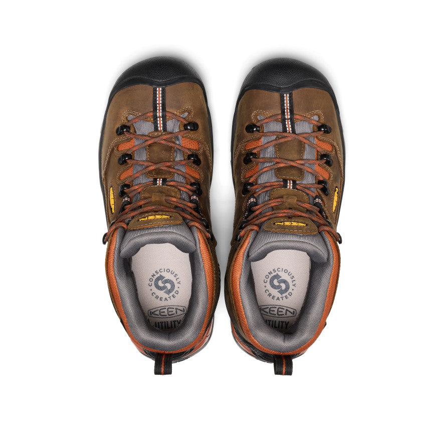 Mens Pittsburgh Energy 6 Waterproof Boot Soft Toe Cascade BrownBlack