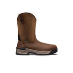 Mens Flatland Pull-On Waterproof Work Boot Carbon Toe BisonBlack