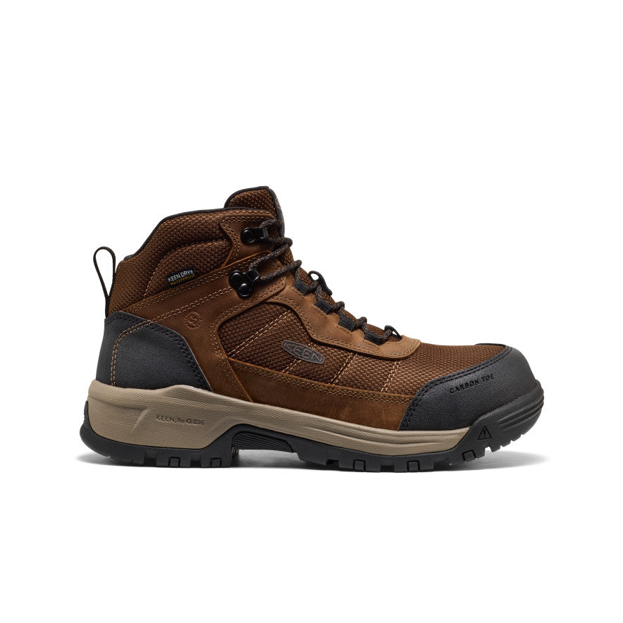 Mens Skokie Waterproof Work Boot Carbon Toe Dark EarthBlack