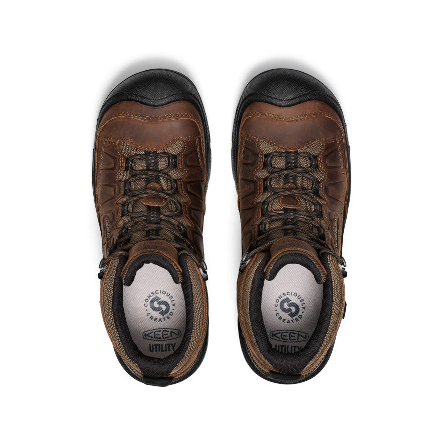 Mens Targhee IV Waterproof Work Boot Carbon Toe Dark EarthBlack